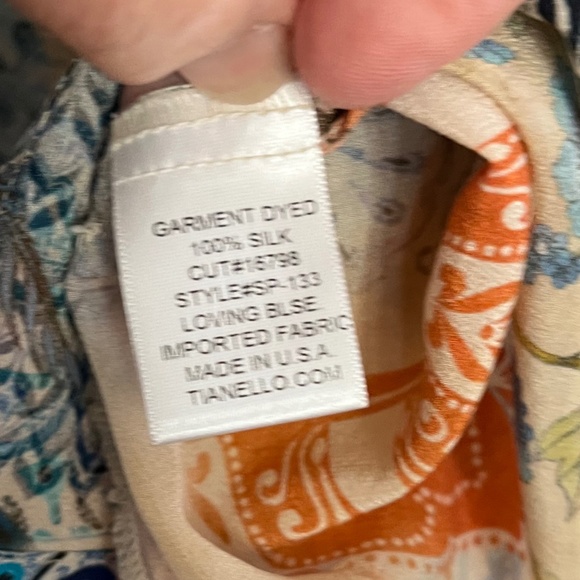 Silk Button Down Blouse - Picture 4 of 9